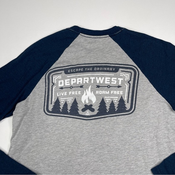 Buckle Dept West Raglan Tee Shirt Long Sleeve Outdoor Camping Comfy Lounge Med - Picture 8 of 12